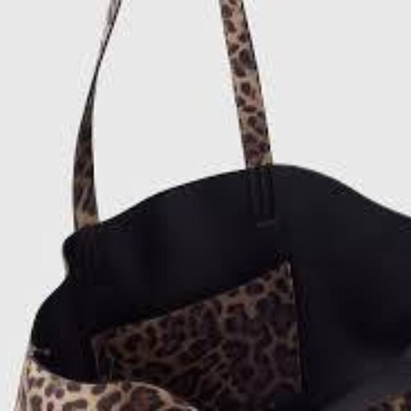 Gap Leopard Vegan Suede Tote Bag, Leopard brown, OS - Picture 2 of 6
